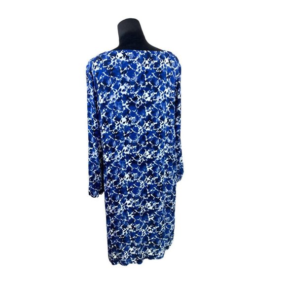 J.Crew Mercantile Size L Blue Floral Shift Dress - Picture 4 of 9